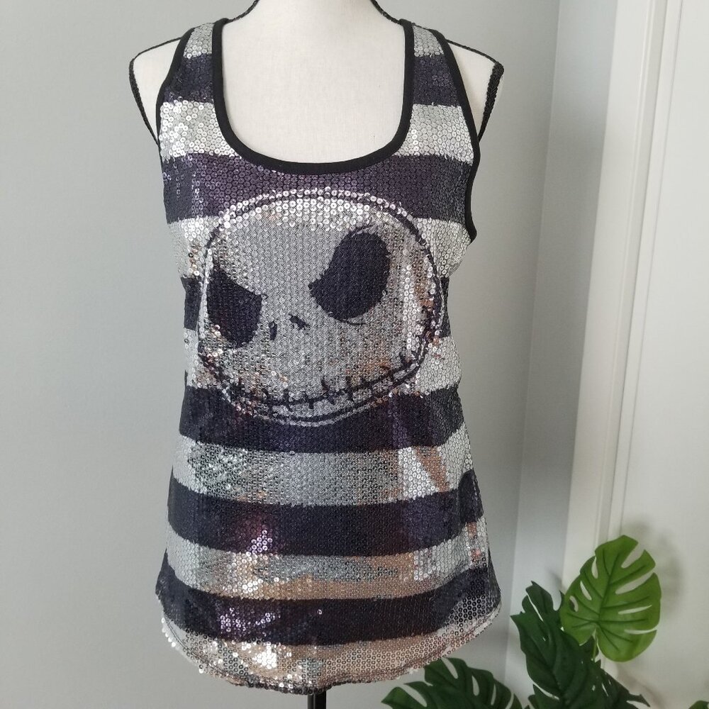 Disney Jack Skellington sequin tank top M